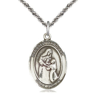 Sterling Silver Blessed Caroline Gerhardinger Medal Catholic Jewelry Engraved Catholic Saint Jewelry