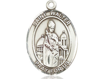 Sterling Silver St. Walter of Pontnoise Medal | Large | Engravable