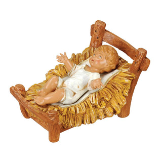 12-Inch Scale Baby Jesus With Manger Nativity Figure