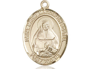14kt Gold Filled Marie Magdalen Postel Medal Engraved Catholic Saint Jewelry