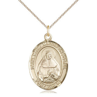14kt Gold Filled Marie Magdalen Postel Medal Catholic Jewelry Engraved Catholic Saint Jewelry