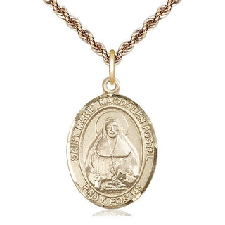 14kt Gold Filled Marie Magdalen Postel Medal Catholic Jewelry Engraved Catholic Saint Jewelry
