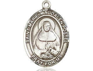 Pewter Marie Magdalen Postel Medal Engraved Catholic Saint Jewelry