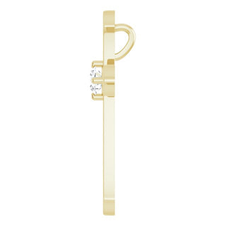 14K Yellow 3 mm Round 1/10 CTW Natural Diamond Pendant