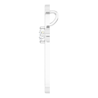 14K White 3 mm Round 1/10 CTW Natural Diamond Pendant