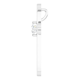 14K White 4.1 mm Round 1/4 CTW Natural Diamond Pendant