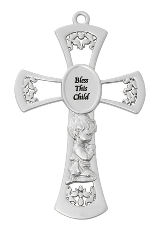  Pewter Baby Boy Cross