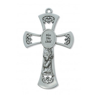 Pewter Baby Girl Cross