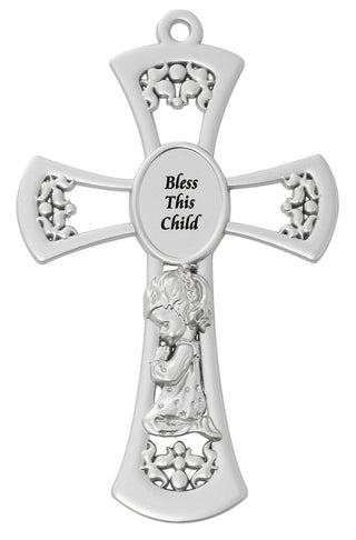  Pewter Baby Girl Cross