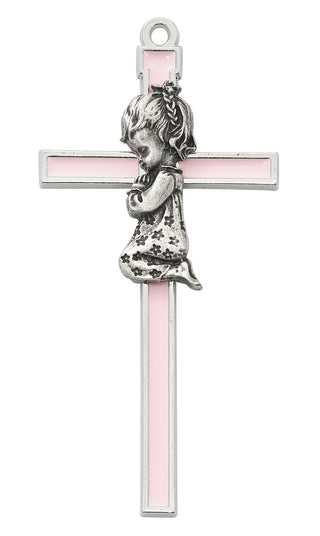 5-inch Pink childrens wall cross