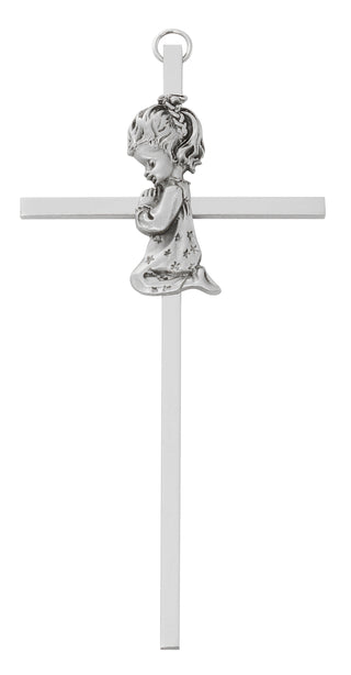 6-inch Boy praying childrens cross