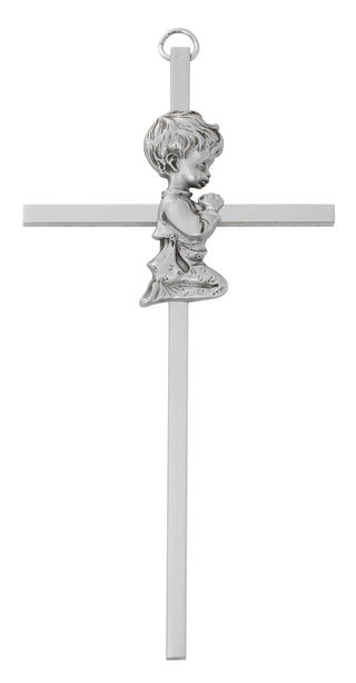 6-inch Girl praying childrens cross