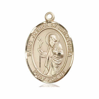 14kt Gold Filled Saint Joseph of Arimathea Medal Engraved Catholic Saint Jewelry