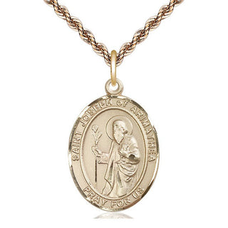 14kt Gold Saint Joseph of Arimathea Medal Engraved Catholic Saint Jewelry