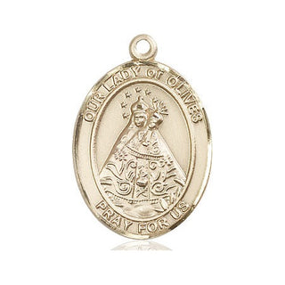 14kt Gold Filled Our Lady of Olives Medal Engraved Catholic Saint Jewelry