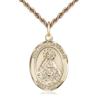14kt Gold Filled Our Lady of Olives Medal Catholic Jewelry Engraved Catholic Saint Jewelry