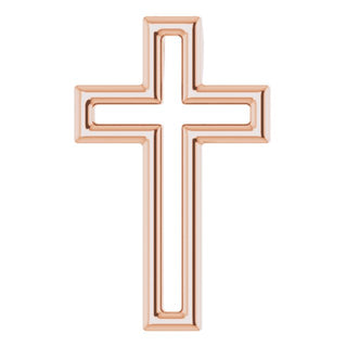 14K Rose Open Cross Pendant
