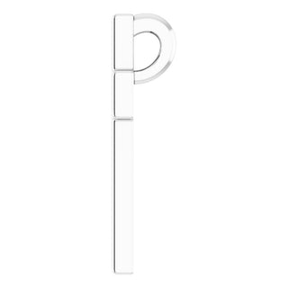 14K White Open Cross Pendant