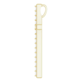 14K Yellow 3/8 CTW Natural Diamond Cross Pendant