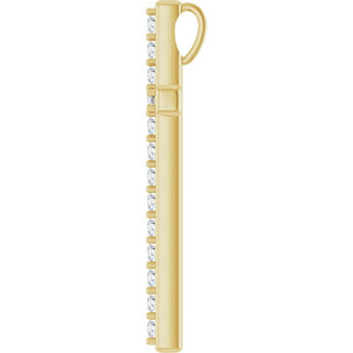 14K Yellow 7/8 CTW Natural Diamond Cross Pendant