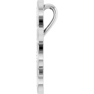 Platinum .08 CTW Natural Diamond Cross Pendant  