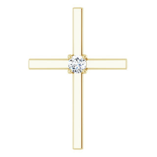 14K Yellow .15 CT Natural Diamond Pendant  
