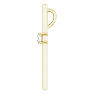 14K Yellow .15 CT Natural Diamond Pendant  