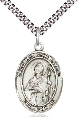 Pewter Saint Malachy O'More Medal Catholic Jewelry Engraved Catholic Saint Jewelry