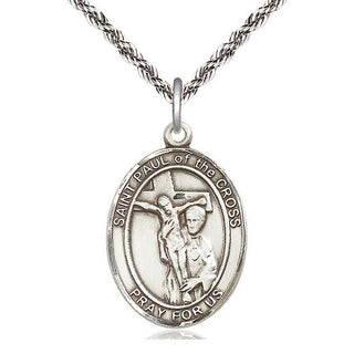 Sterling Silver Saint Paul of the Cross Medal Catholic Jewelry Engraved Catholic Saint Jewelry