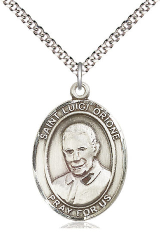 Pewter Saint Luigi Orione Medal Catholic Jewelry Engraved Catholic Saint Jewelry