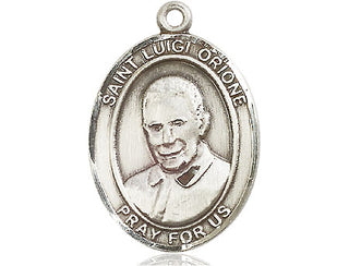 Sterling Silver Saint Luigi Orione Medal Catholic Jewelry Engraved Catholic Saint Jewelry