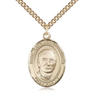 14kt Gold Saint Hannibal Medal Engraved Catholic Saint Jewelry