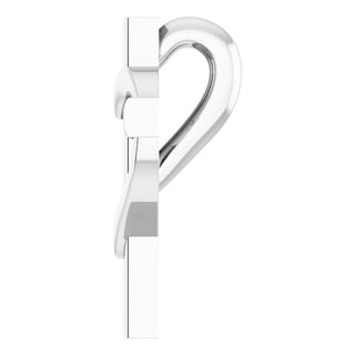 Platinum Youth Cross with Heart Pendant  