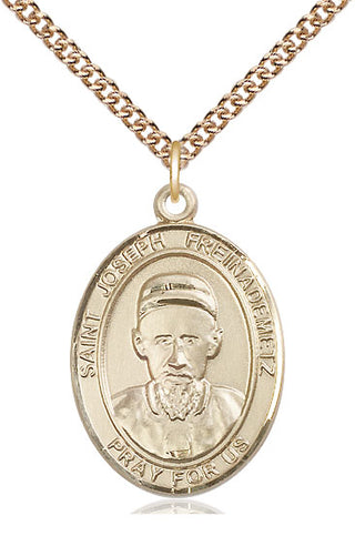 14kt Gold Saint Joseph Freinademetz Medal Engraved Catholic Saint Jewelry