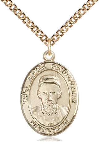 14kt Gold Saint Joseph Freinademetz Medal Engraved Catholic Saint Jewelry