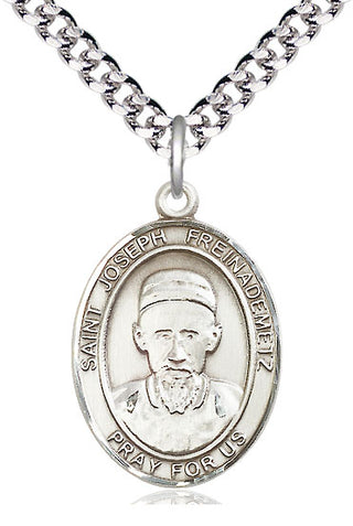 Pewter Saint Joseph Freinademetz Medal Catholic Jewelry Engraved Catholic Saint Jewelry