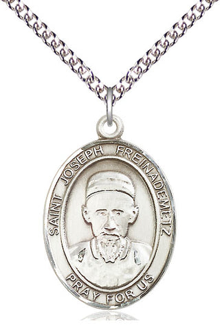 Sterling Silver Saint Joseph Freinademetz Medal Catholic Jewelry Engraved Catholic Saint Jewelry