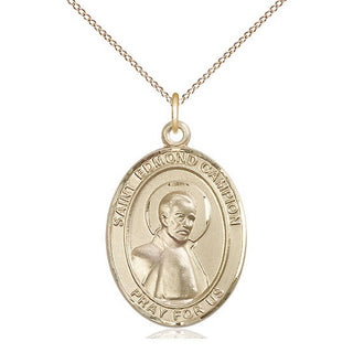 14kt Gold Filled Saint Edmund Campion Medal Catholic Jewelry Engraved Catholic Saint Jewelry