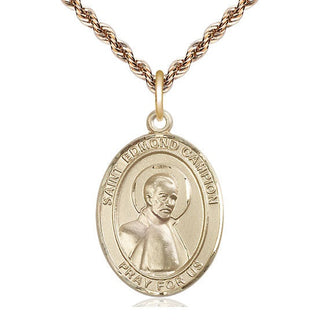 14kt Gold Filled Saint Edmund Campion Medal Catholic Jewelry Engraved Catholic Saint Jewelry