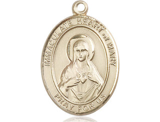 14kt Gold Filled Immaculate Heart of Mary Medal Engraved Catholic Saint Jewelry