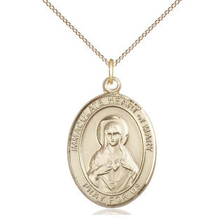 14kt Gold Filled Immaculate Heart of Mary Medal Catholic Jewelry Engraved Catholic Saint Jewelry