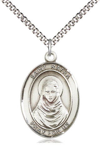 Pewter Saint Rafka Medal Catholic Jewelry Engraved Catholic Saint Jewelry