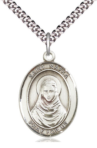 Sterling Silver Saint Rafka Medal Catholic Jewelry Engraved Catholic Saint Jewelry