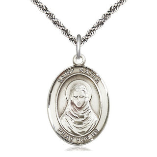Sterling Silver Saint Rafka Medal Catholic Jewelry Engraved Catholic Saint Jewelry