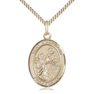 14kt Gold Filled Saint Nimatullah Medal Catholic Jewelry Engraved Catholic Saint Jewelry