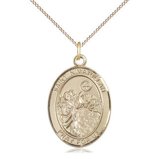14kt Gold Filled Saint Nimatullah Medal Catholic Jewelry Engraved Catholic Saint Jewelry