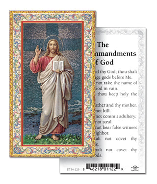 100-Pack - The Ten Commandments Holy Card