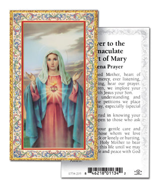 100-Pack - Immaculate Heart Of Mary Novena Holy Card