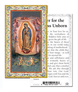 100-Pack - Prayer For The Helpless Unborn Holy Card
