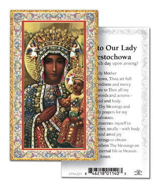 100-Pack - Prayer To Our Lady Of Czestochowa Holy Card